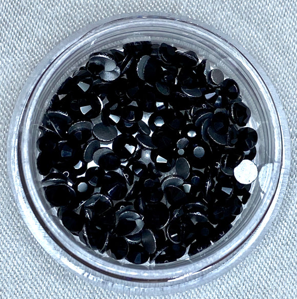 Black Crystal Flatback Rhinestones for Nails